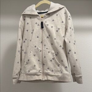 Kids Heart Patterned Cream Jacket